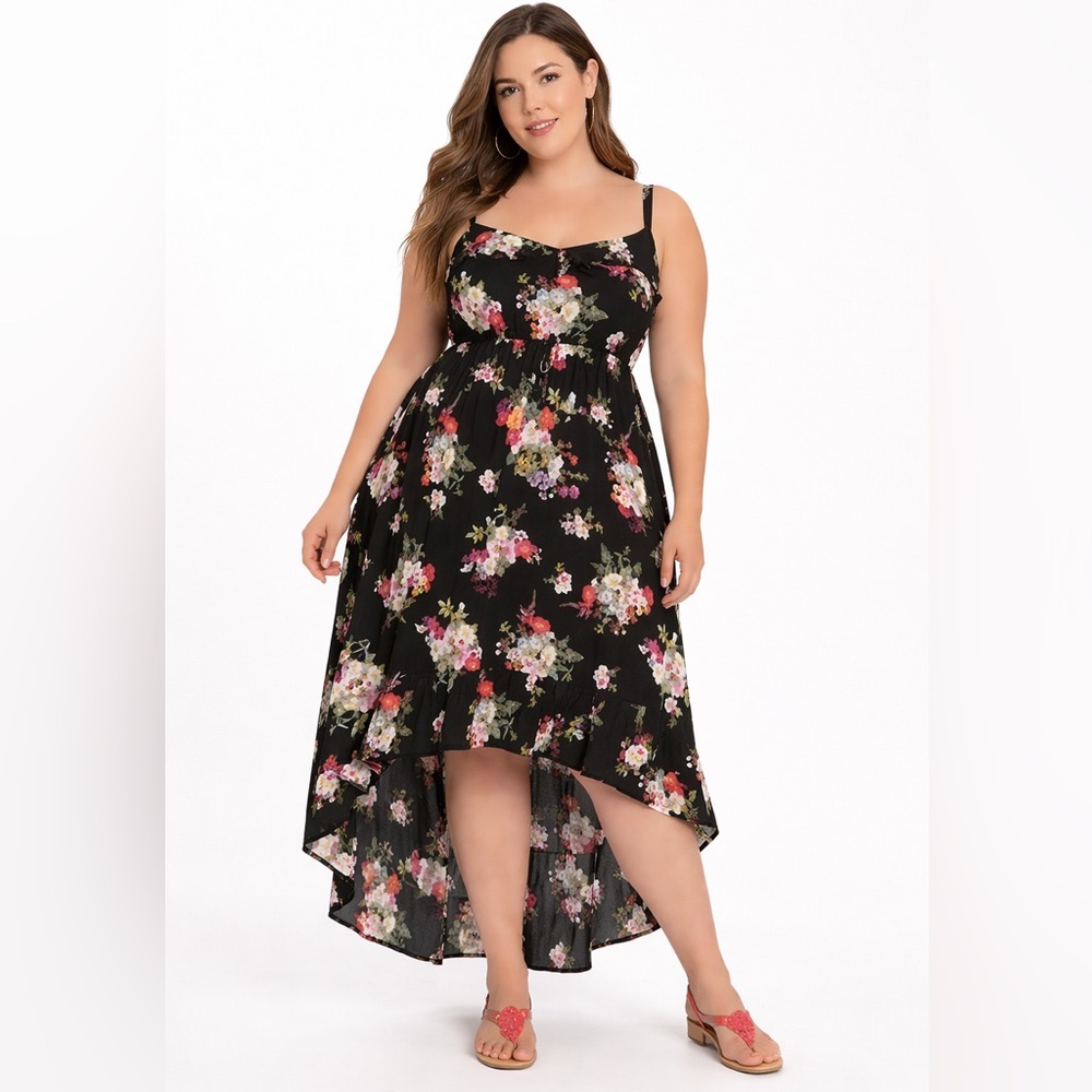 Torrid Black Midi hi/lo Sundress
